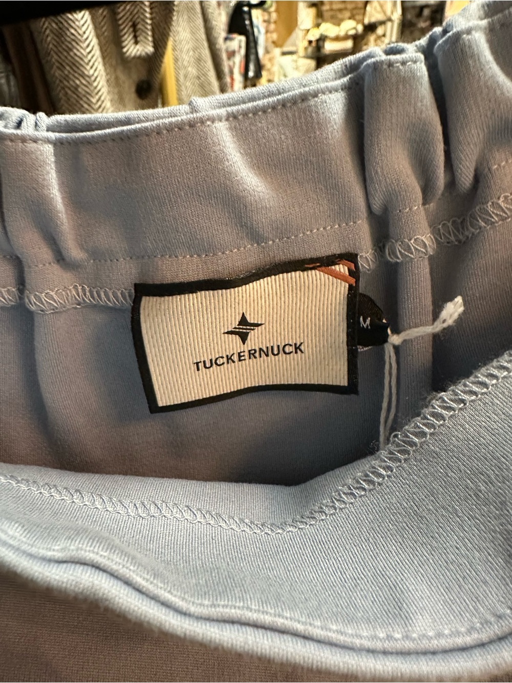 Tuckernuck Off-the-Shoulder Powder Blue Sweater Size Medium - Picture 4 of 8